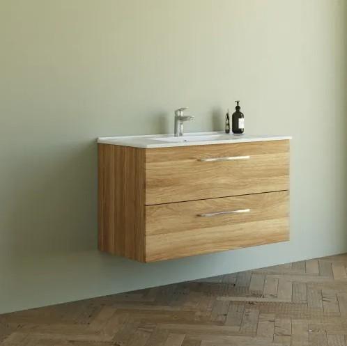 Dansani Mido+ 100 m&oslash;belpakke m/Amber vask og 2 skuffer - Varm eg