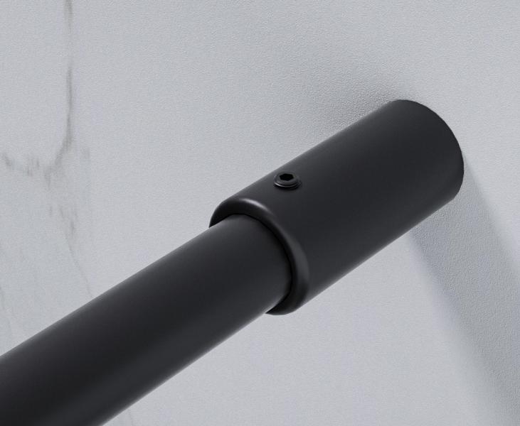 Nortiq fast brusevæg 80x190 - Mørkt glas/mat sort Nortiq fast brusevæg 80x190 - Mørkt glas/mat sort