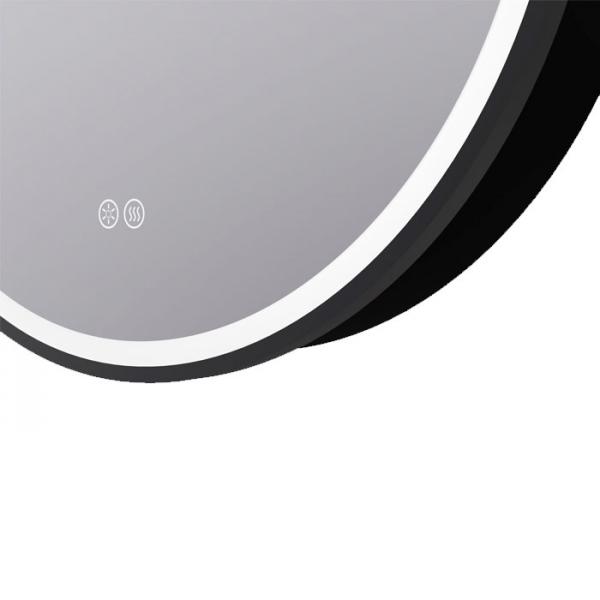 Cassøe Form rundt spejlskab m/lys, touch og antidug Ø60 cm - Sort Cassøe Form rundt spejlskab m/lys, touch og antidug Ø60 cm - Sort