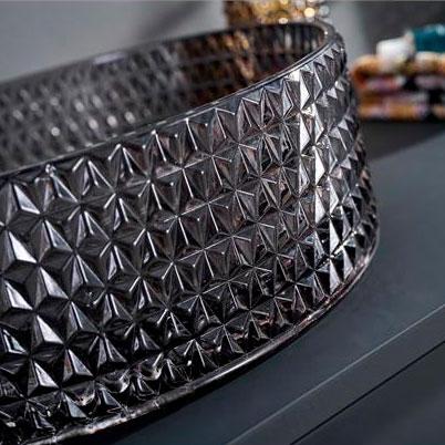 Cassøe Morello 36 fritstående bowlevask - Glas/Mat sort Cassøe Morello 36 fritstående bowlevask - Glas/Mat sort