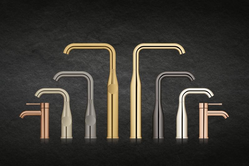 Grohe Essence New håndvaskarmatur m/bundventil - Poleret cool sunrise Grohe Essence New håndvaskarmatur m/bundventil - Poleret cool sunrise