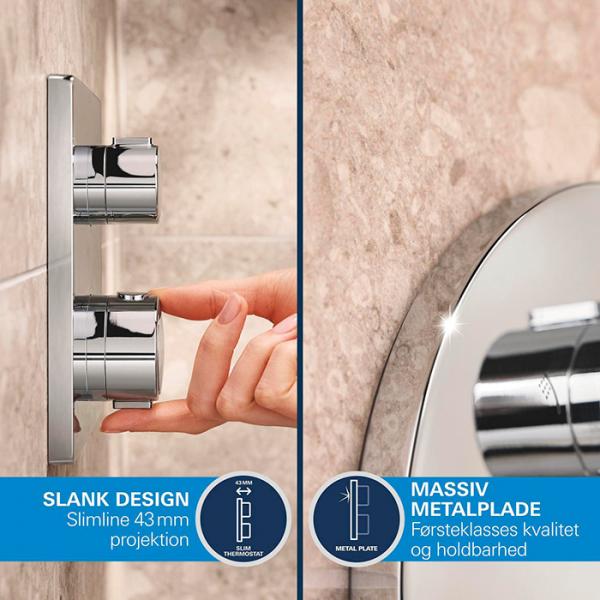 Grohe Precision 250 Vitalio Start komplet brusesystem til indbygning - Krom Grohe Precision 250 Vitalio Start komplet brusesystem til indbygning - Krom