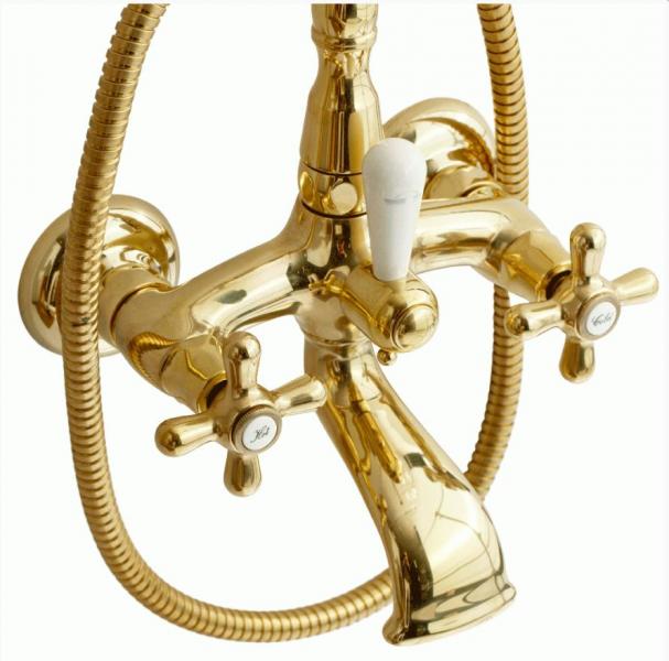 Lavabo Retro badekararmatur m/håndbruser - Messing natur Lavabo Retro badekararmatur m/håndbruser - Messing natur