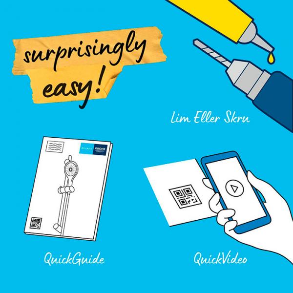 Grohe Vitalio Comfort 110 brusesæt 2 sprays m/Water Saving Grohe Vitalio Comfort 110 brusesæt 2 sprays m/Water Saving