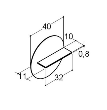 Dansani Present spejl m/glashylde &Oslash;40 cm