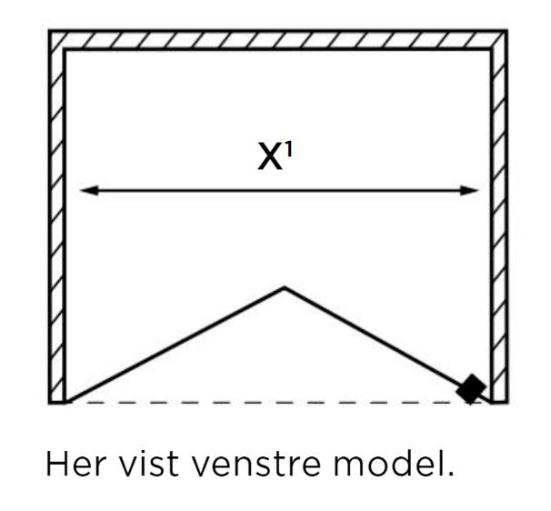 Strømberg Lucca 180 brusefoldedør, skræddersyet - Valgfri glas og beslag Strømberg Lucca 180 brusefoldedør, skræddersyet - Valgfri glas og beslag