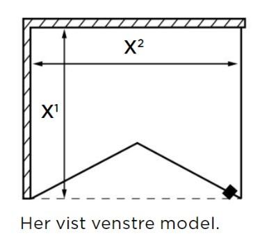Strømberg Lucca 190 fastvæg med foldedør - Skræddersyet Strømberg Lucca 190 fastvæg med foldedør - Skræddersyet