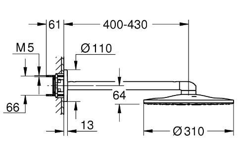Grohe SmartControl komplet brusesystem med SmartActive brus til indbygning - Børstet Cool Sunrise Grohe SmartControl komplet brusesystem med SmartActive brus til indbygning - Børstet Cool Sunrise
