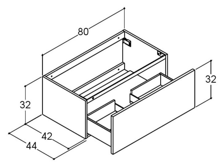 Dansani YOU Urban 160 m&oslash;bels&aelig;t m/Cube h&aring;ndvask - Natur eg
